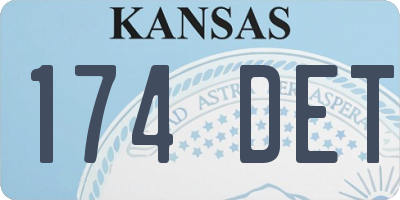 KS license plate 174DET