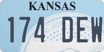 KS license plate 174DEW