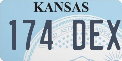 KS license plate 174DEX