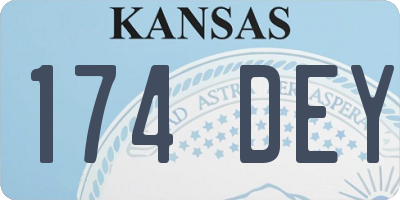 KS license plate 174DEY