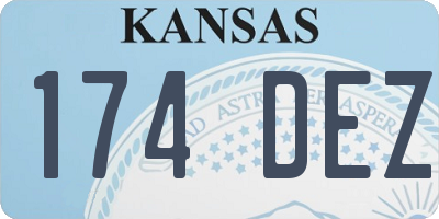 KS license plate 174DEZ