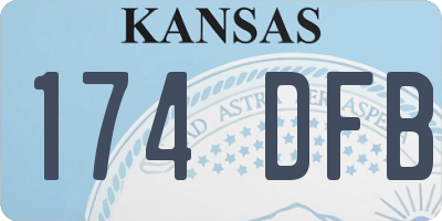 KS license plate 174DFB