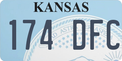 KS license plate 174DFC