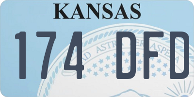 KS license plate 174DFD