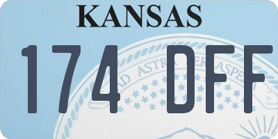 KS license plate 174DFF