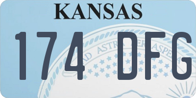 KS license plate 174DFG