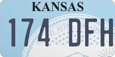 KS license plate 174DFH