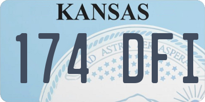 KS license plate 174DFI