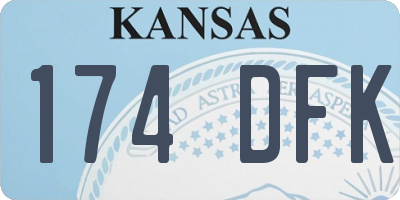 KS license plate 174DFK