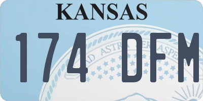 KS license plate 174DFM