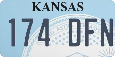 KS license plate 174DFN