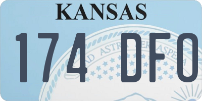 KS license plate 174DFO