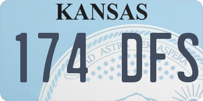 KS license plate 174DFS