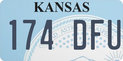 KS license plate 174DFU
