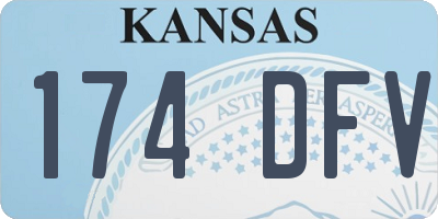 KS license plate 174DFV