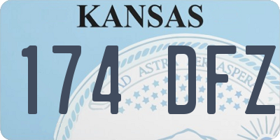 KS license plate 174DFZ