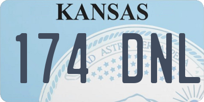KS license plate 174DNL