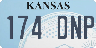 KS license plate 174DNP