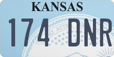 KS license plate 174DNR