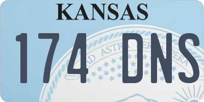 KS license plate 174DNS