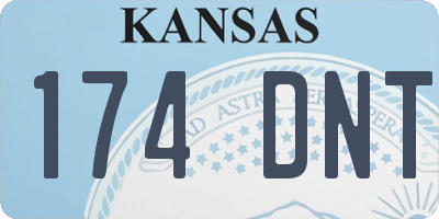 KS license plate 174DNT