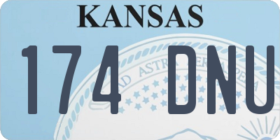 KS license plate 174DNU