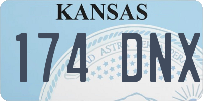 KS license plate 174DNX