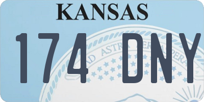 KS license plate 174DNY