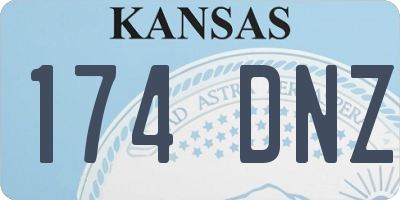 KS license plate 174DNZ
