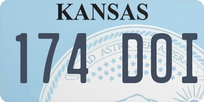 KS license plate 174DOI