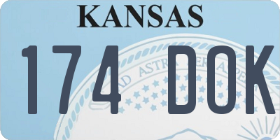 KS license plate 174DOK