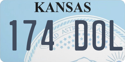 KS license plate 174DOL