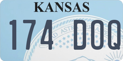 KS license plate 174DOQ