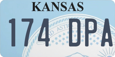 KS license plate 174DPA