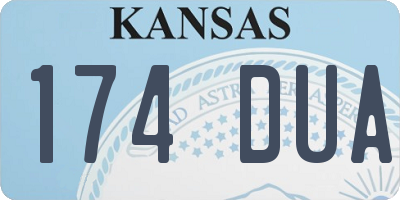 KS license plate 174DUA