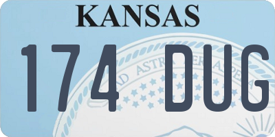 KS license plate 174DUG