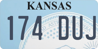 KS license plate 174DUJ