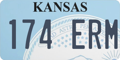 KS license plate 174ERM