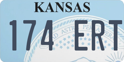 KS license plate 174ERT