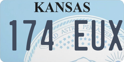 KS license plate 174EUX