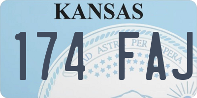 KS license plate 174FAJ