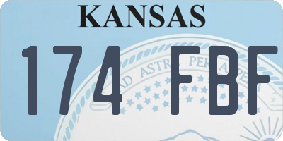 KS license plate 174FBF