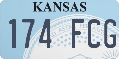 KS license plate 174FCG
