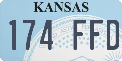 KS license plate 174FFD