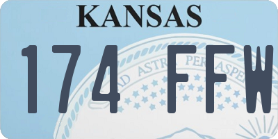 KS license plate 174FFW