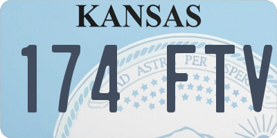KS license plate 174FTV