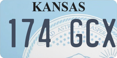 KS license plate 174GCX