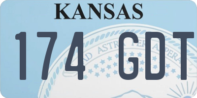 KS license plate 174GDT