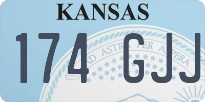 KS license plate 174GJJ