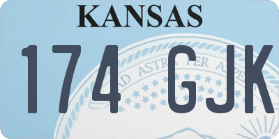 KS license plate 174GJK